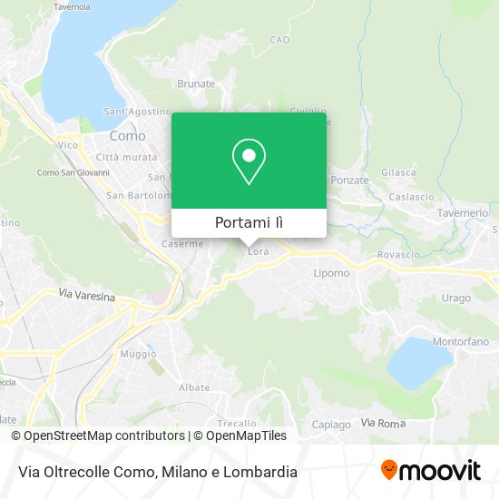 Mappa Via Oltrecolle Como