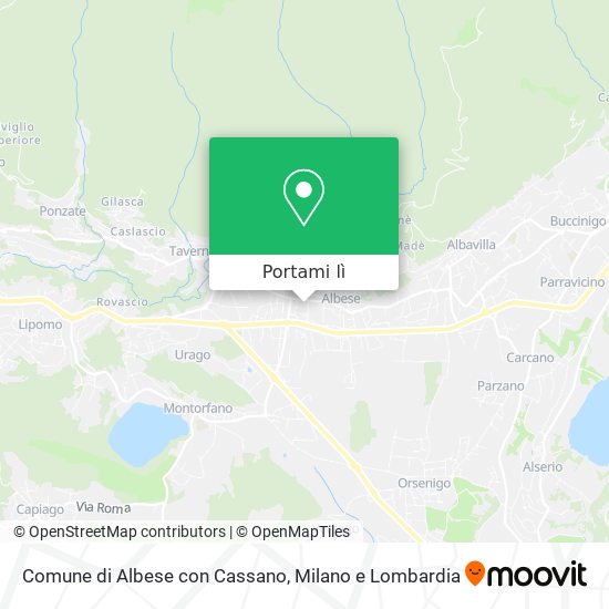 Mappa Comune di Albese con Cassano