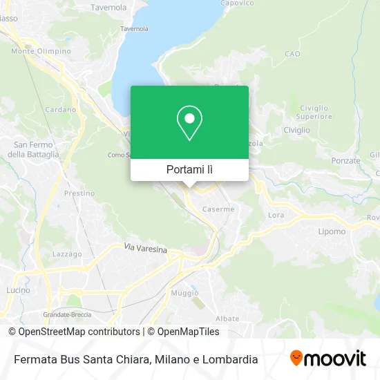 Mappa Fermata Bus Santa Chiara