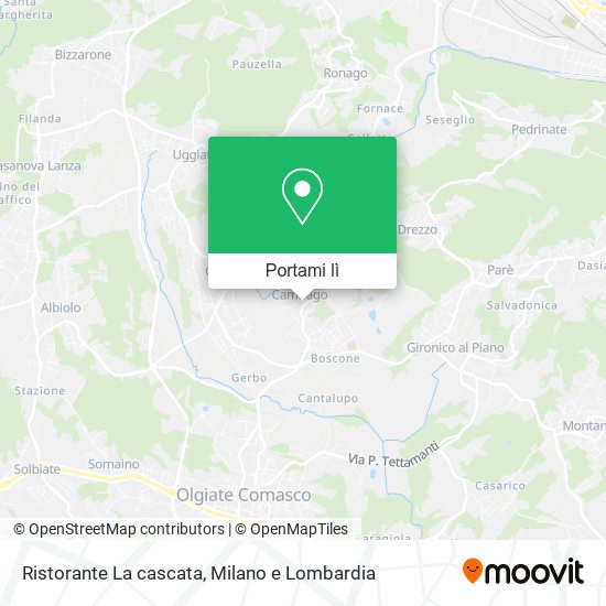 Mappa Ristorante La cascata