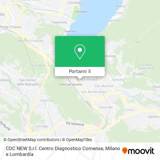 Mappa CDC NEW S.r.l. Centro Diagnostico Comense