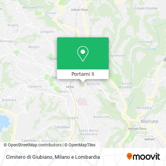 Mappa Cimitero di Giubiano