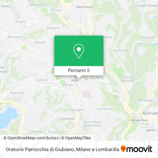 Mappa Oratorio Parrocchia di Giubiano