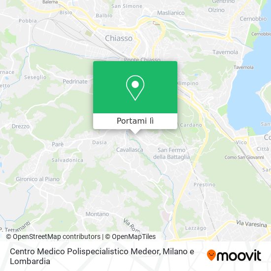 Mappa Centro Medico Polispecialistico Medeor