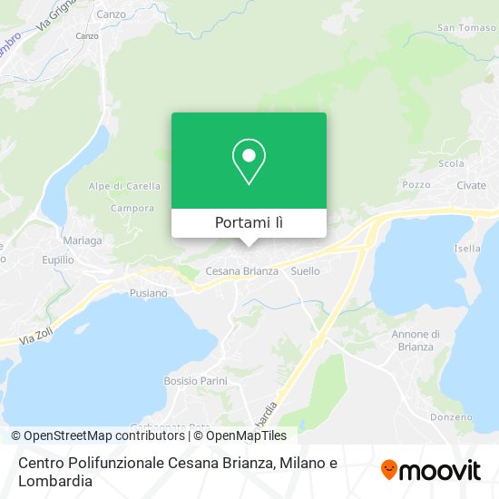 Mappa Centro Polifunzionale Cesana Brianza