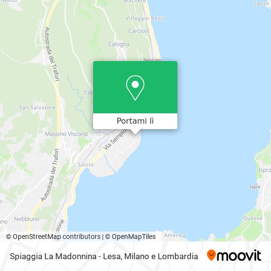 Mappa Spiaggia La Madonnina - Lesa