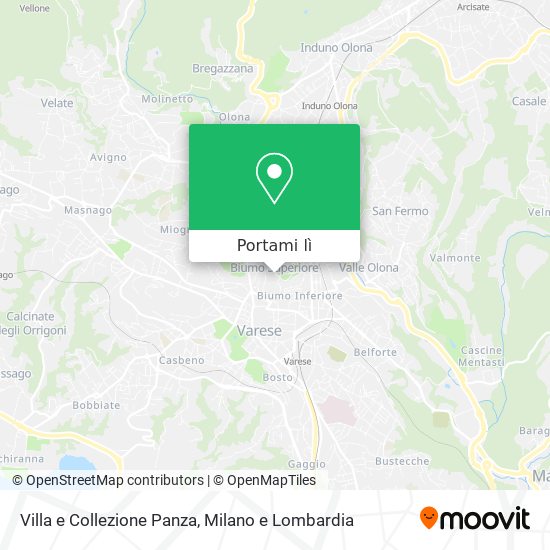Mappa Villa e Collezione Panza
