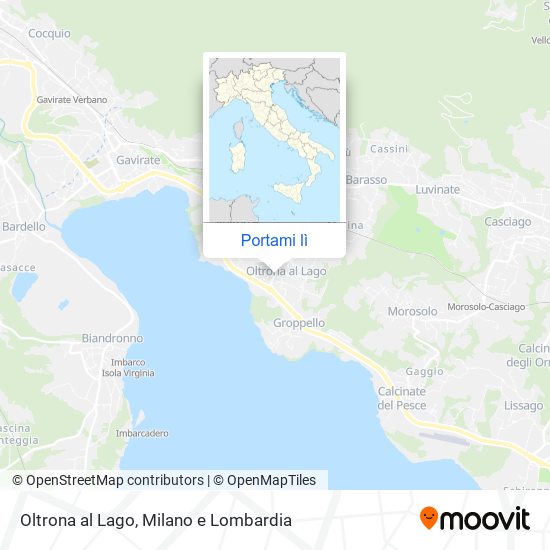 Mappa Oltrona al Lago