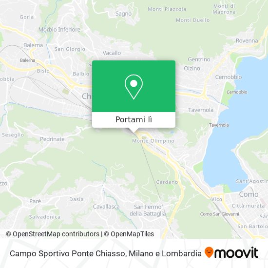 Mappa Campo Sportivo Ponte Chiasso