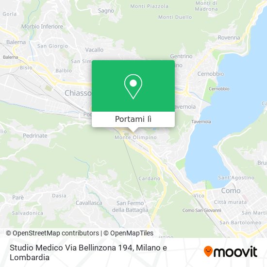 Mappa Studio Medico Via Bellinzona 194