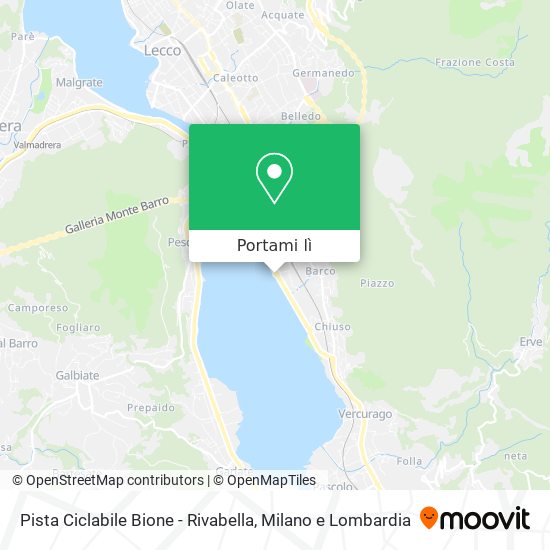 Mappa Pista Ciclabile Bione - Rivabella