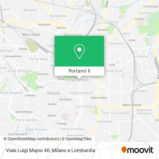 Mappa Viale Luigi Majno 40