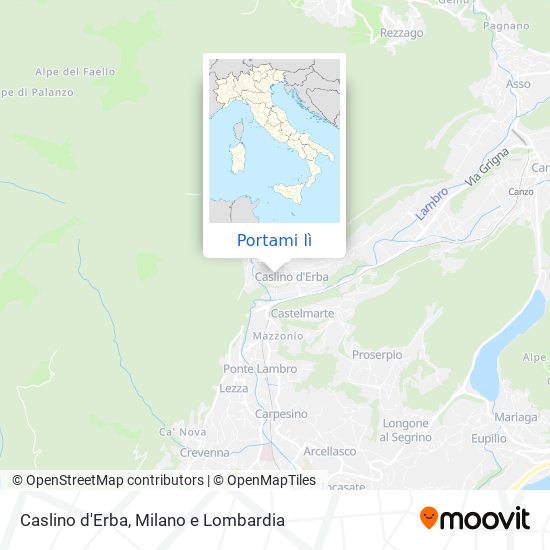 Mappa Caslino d'Erba