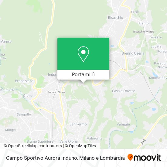 Mappa Campo Sportivo Aurora Induno
