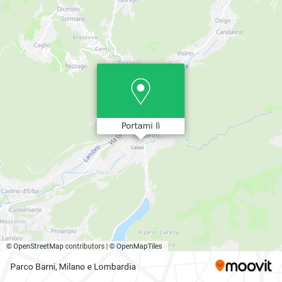 Mappa Parco Barni