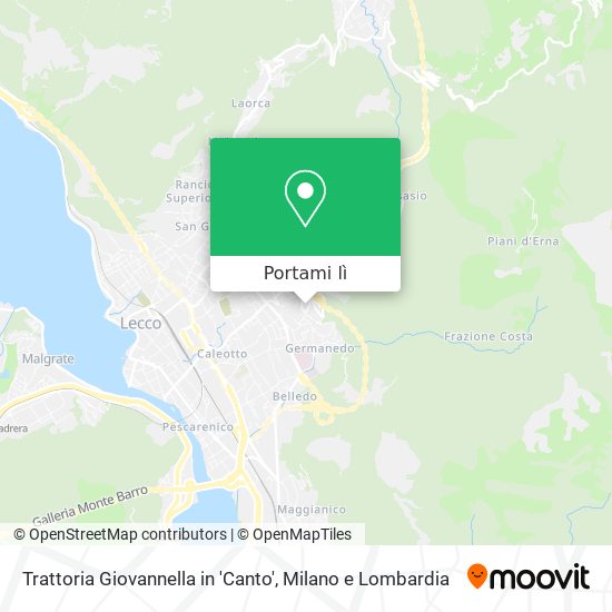 Mappa Trattoria Giovannella in 'Canto'