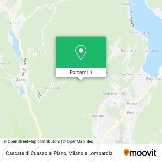 Mappa Cascate di Cuasso al Piano