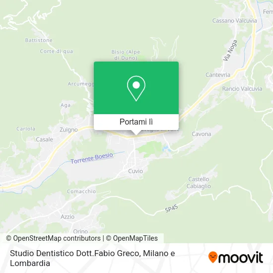 Mappa Studio Dentistico Dott.Fabio Greco