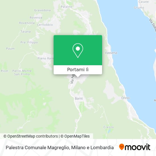 Mappa Palestra Comunale Magreglio