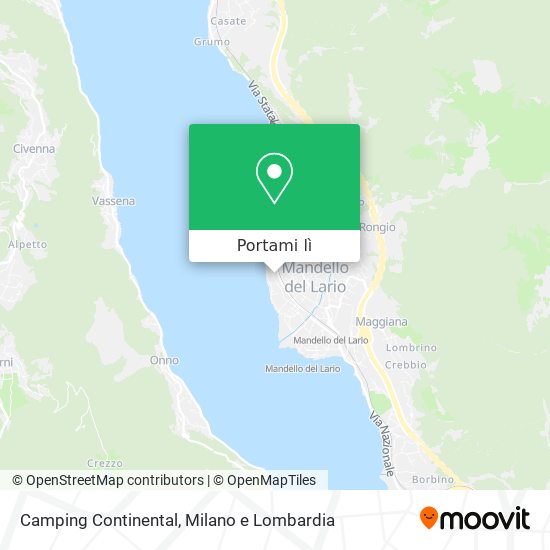 Mappa Camping Continental