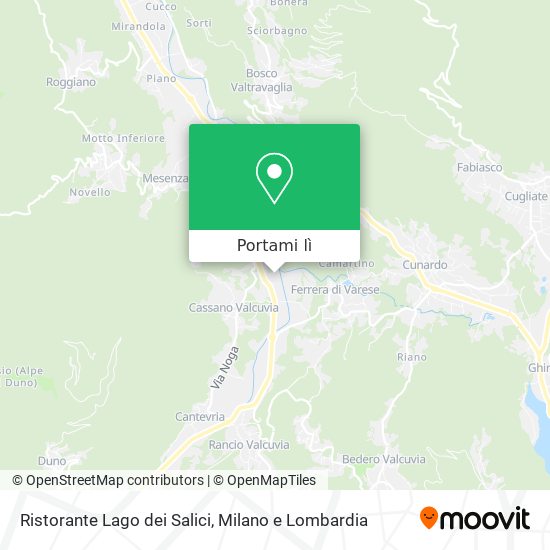 Mappa Ristorante Lago dei Salici