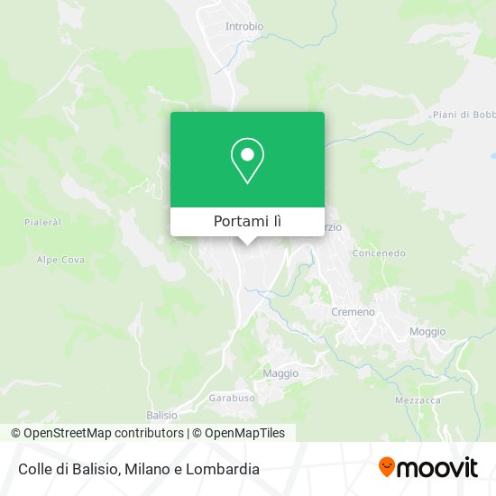 Mappa Colle di Balisio