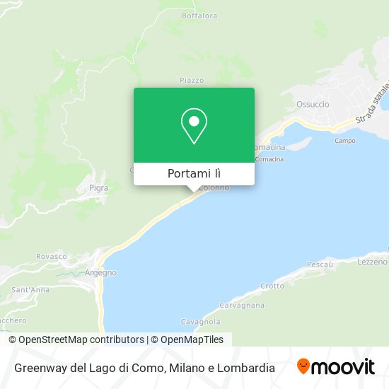 Mappa Greenway del Lago di Como
