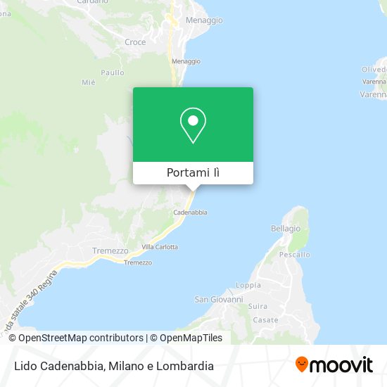 Mappa Lido Cadenabbia