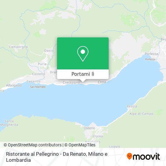 Mappa Ristorante al Pellegrino - Da Renato