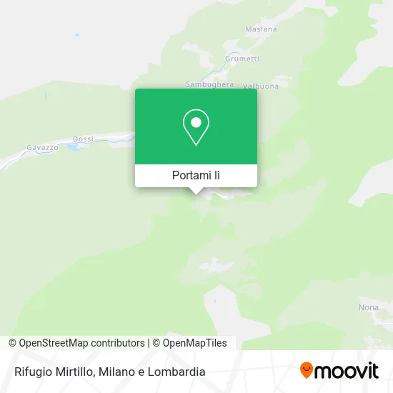Mappa Rifugio Mirtillo
