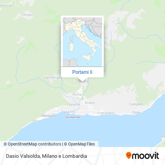 Mappa Dasio Valsolda