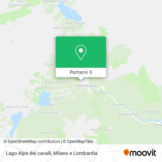 Mappa Lago Alpe dei cavalli