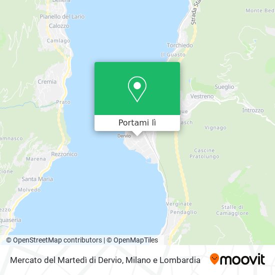 Mappa Mercato del Martedì di Dervio
