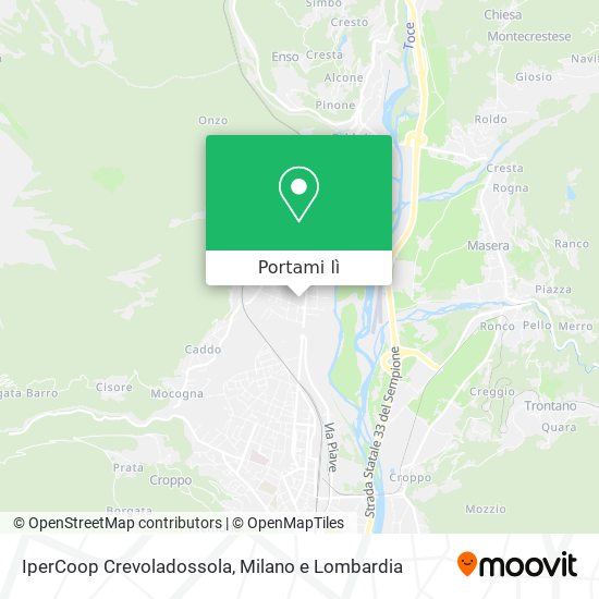 Mappa IperCoop Crevoladossola