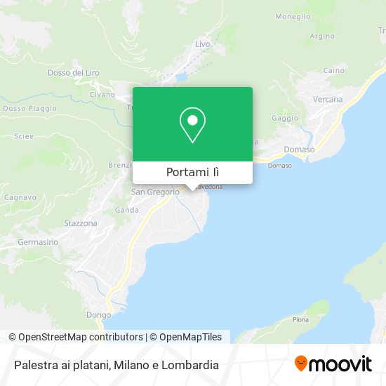 Mappa Palestra ai platani
