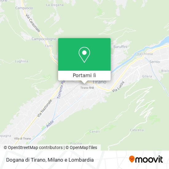 Mappa Dogana di Tirano