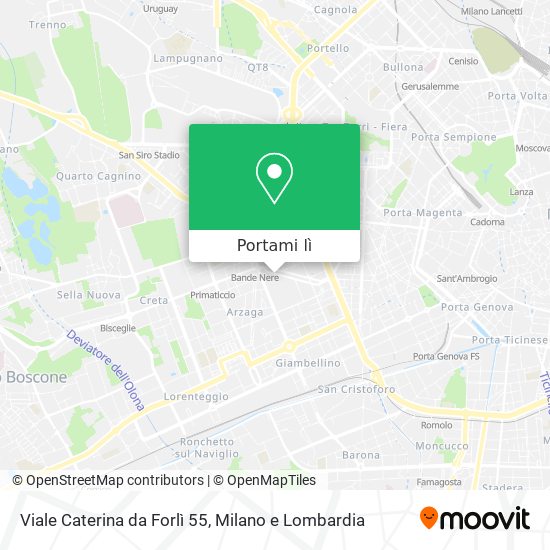 Mappa Viale Caterina da Forlì 55