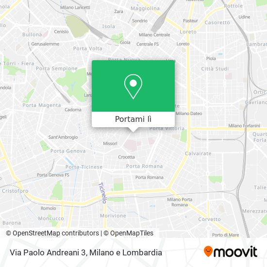 Mappa Via Paolo Andreani 3