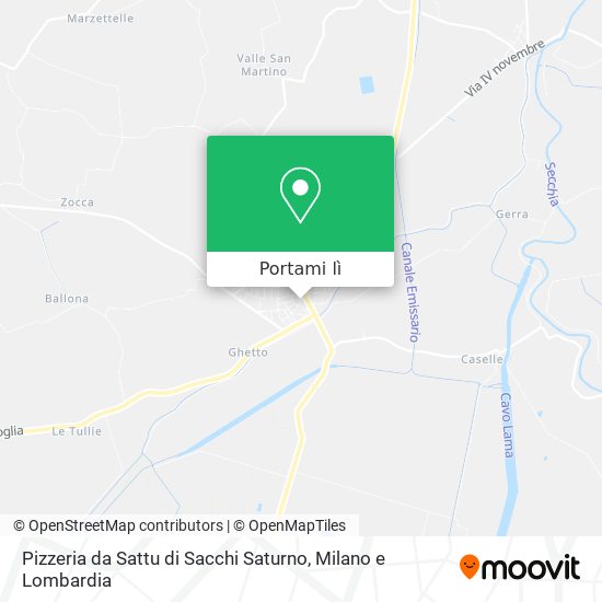 Mappa Pizzeria da Sattu di Sacchi Saturno