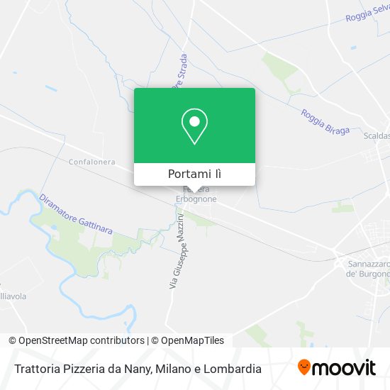 Mappa Trattoria Pizzeria da Nany