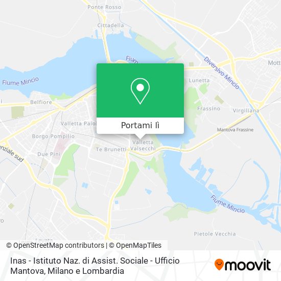 Mappa Inas - Istituto Naz. di Assist. Sociale - Ufficio Mantova