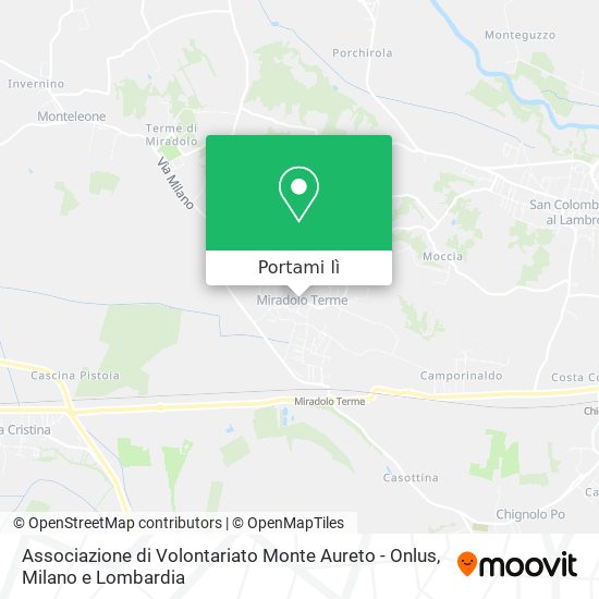 Mappa Associazione di Volontariato Monte Aureto - Onlus