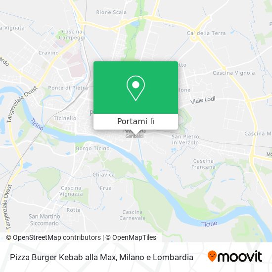 Mappa Pizza Burger Kebab alla Max