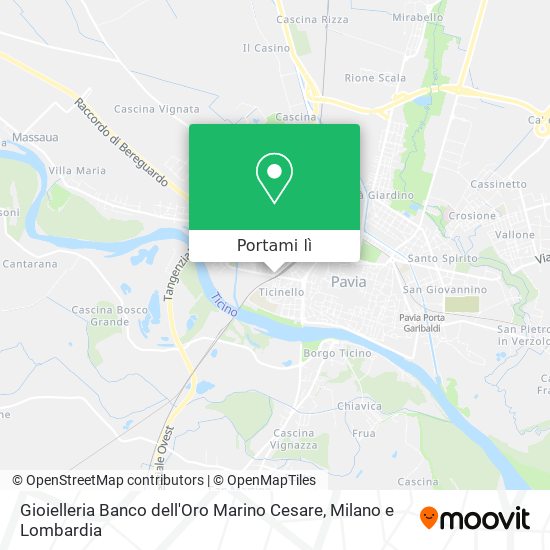 Mappa Gioielleria Banco dell'Oro Marino Cesare