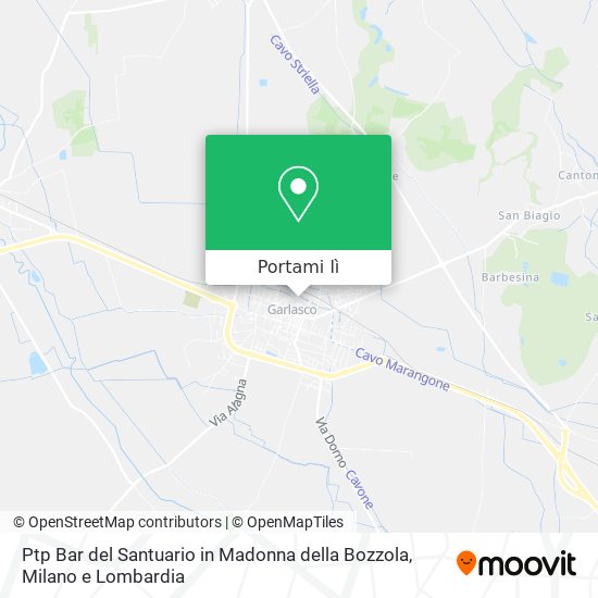 Mappa Ptp Bar del Santuario in Madonna della Bozzola