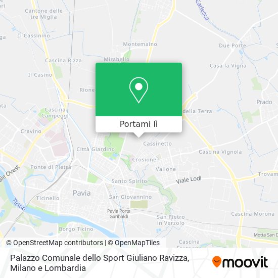 Mappa Palazzo Comunale dello Sport Giuliano Ravizza