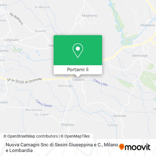 Mappa Nuova Camagni Snc di Sesini Giuseppina e C.