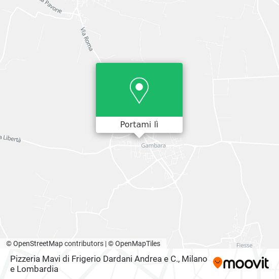 Mappa Pizzeria Mavi di Frigerio Dardani Andrea e C.