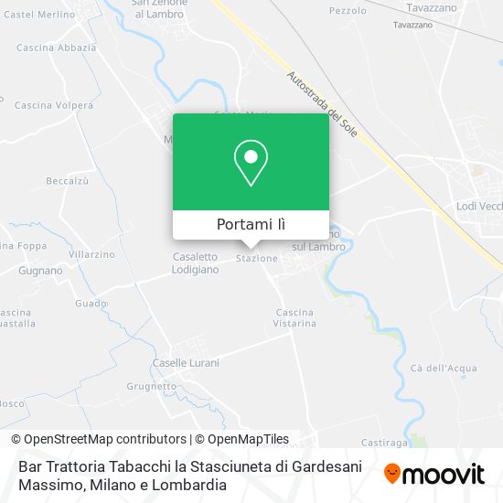 Mappa Bar Trattoria Tabacchi la Stasciuneta di Gardesani Massimo