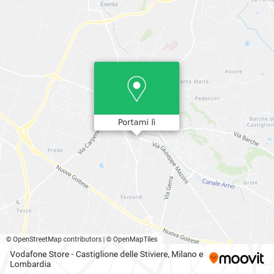 Mappa Vodafone Store - Castiglione delle Stiviere